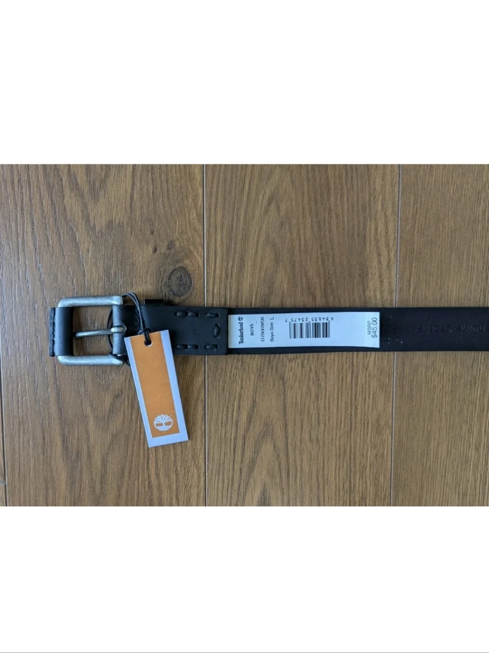 Timberland Genuine Leather Belt Boys Large Black NWT 30